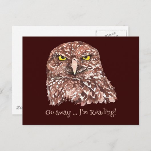 行遠くにけ、私は本読愛好家のためのおもしろい引用文 ポストカード (正面/裏面)