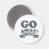 行遠くにけ！私は読の静か警告の マグネット (正面/裏面)