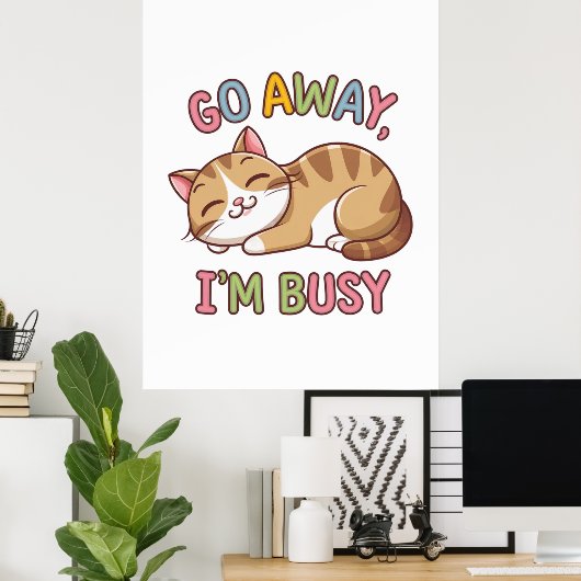 行遠くにって忙し ポスター (ホームオフィス)