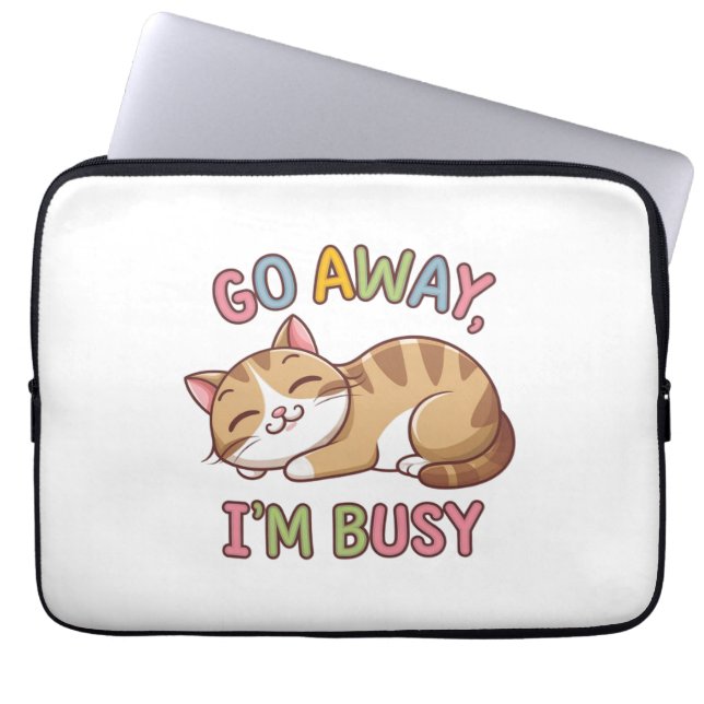 行遠くにって忙し ラップトップスリーブ (正面)