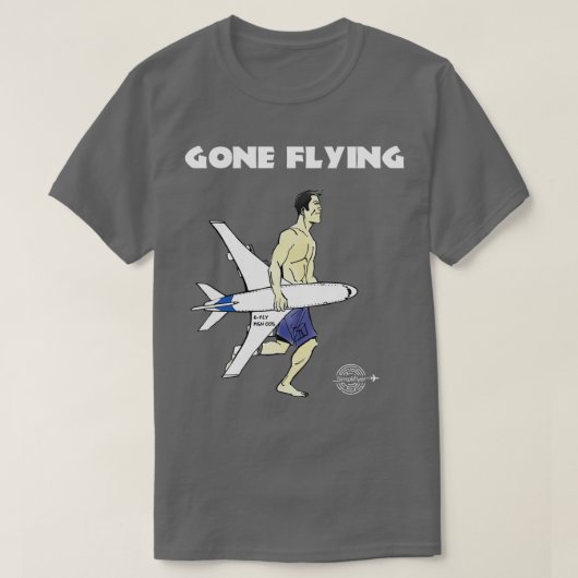 行飛んでいるく Tシャツ (デザイン正面)