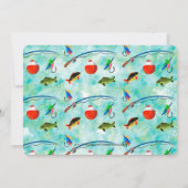 行魚釣り4th誕生日リトルフィッシャーマンフォト 招待状 (裏面)