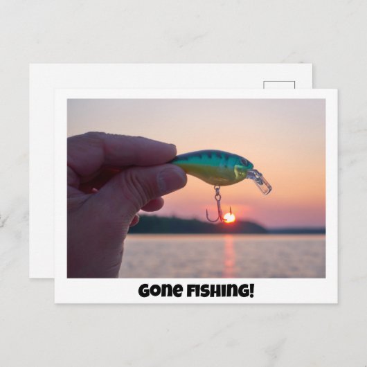 行魚釣り! ポストカード (正面/裏面)