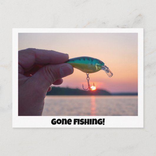 行魚釣り! ポストカード (正面)