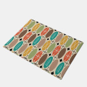 行2の原子時代のカラフル楕円 ドアマット (アングル)