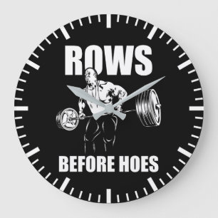 行Before Hoes – ジムおもしろいトレーニングボディビル ラージ壁時計