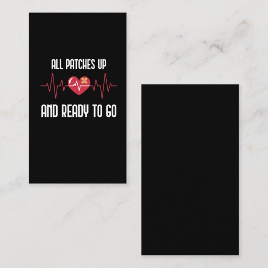 術後のハート手術でバイパス回復が良好 名刺 (正面/裏面)