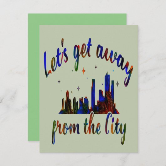 街から遠くに行こうおもしろい引用文 シーズンカード (正面/裏面)