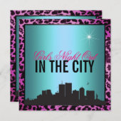 街で夜を明かす女の子たち 招待状 (正面/裏面)