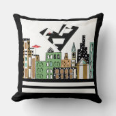 街で愛の鳥 クッション (正面)