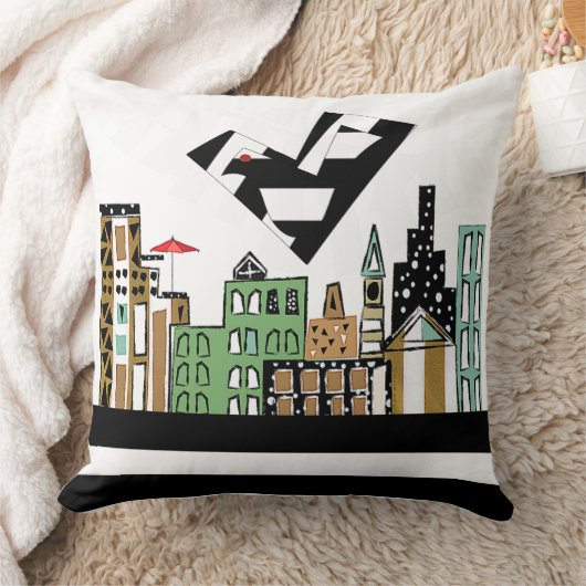 街で愛の鳥 クッション (ブランケット)