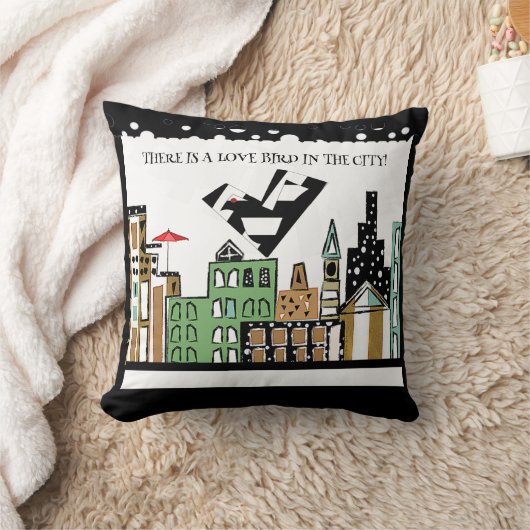街で愛の鳥 クッション (ブランケット)