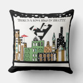 街で愛の鳥 クッション (正面)