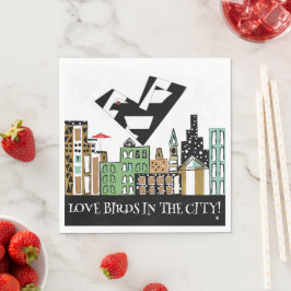 街で愛の鳥 スタンダードランチョンナプキン