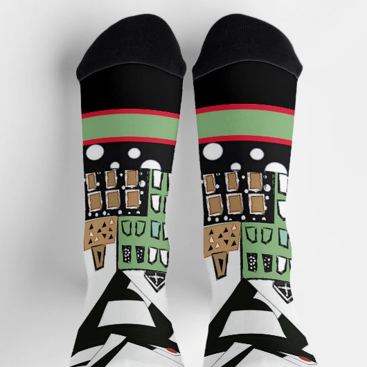 街で愛の鳥 ソックス (上部)