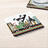 街で愛の鳥 ペーパーコースター (アングル)