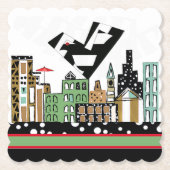 街で愛の鳥 ペーパーコースター (正面)