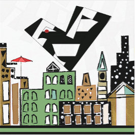 街で愛の鳥 ペーパーコースター