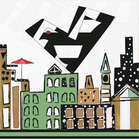 街で愛の鳥 ペーパーコースター