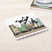 街で愛の鳥 ペーパーコースター (アングル)