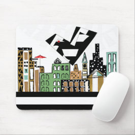 街で愛の鳥 マウスパッド