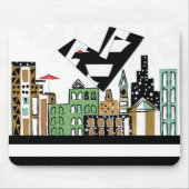 街で愛の鳥 マウスパッド (正面)