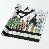 街で愛の鳥 ラッピングペーパー (アンロールド)