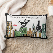 街で愛の鳥 ランバークッション (ブランケット)