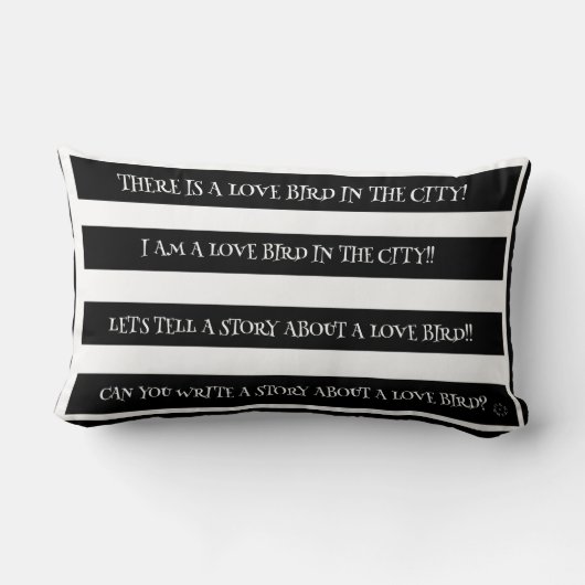 街で愛の鳥 ランバークッション (裏面)
