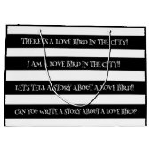 街で愛の鳥 ラージペーパーバッグ (裏面)