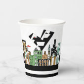 街で愛の鳥 紙コップ (正面)