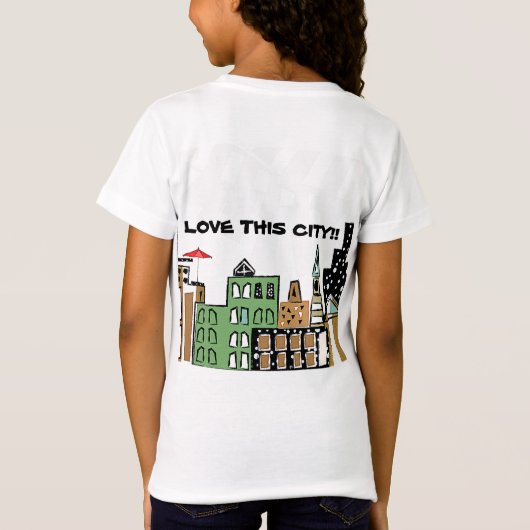 街で愛の鳥 Tシャツ (裏面)