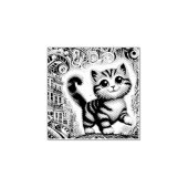 街に住むマイティな子猫 ラバースタンプ (インプリント)