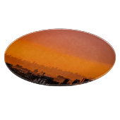 街に沈む夕日 カッティングボード (角)