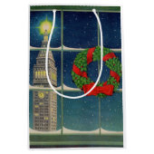 街のクリスマスタイム ミディアムペーパーバッグ (正面)