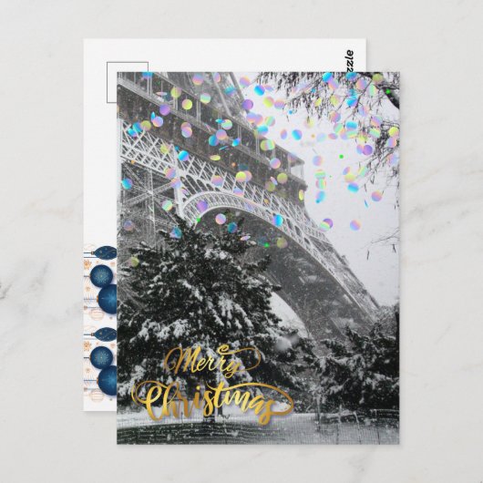 街のクリスマス。 ポストカード (正面/裏面)
