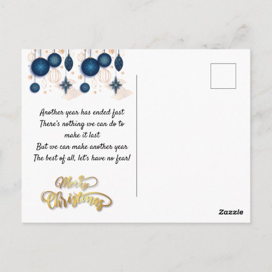 街のクリスマス。 ポストカード (裏面)