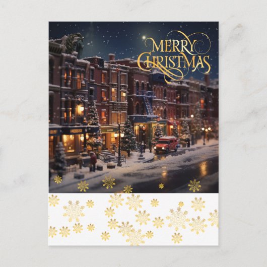 街のクリスマス。 ポストカード (正面)