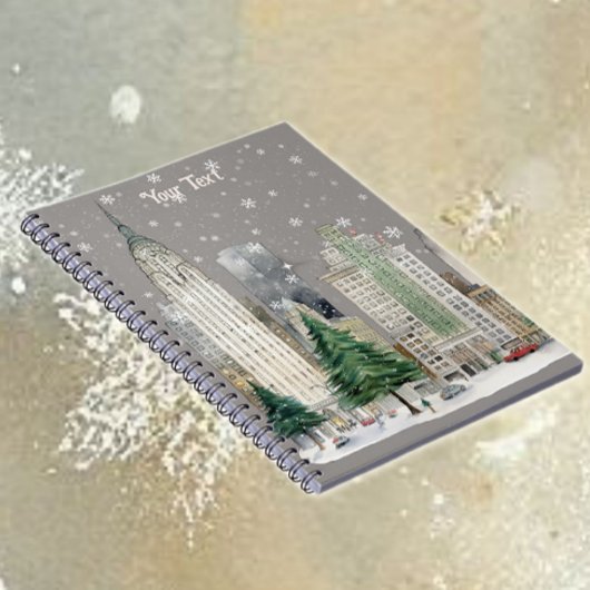街の冬の雪 ノートブック