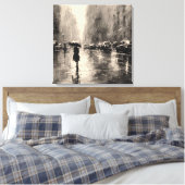 街の夏の雨 キャンバスプリント (インサイチュ (寝室))