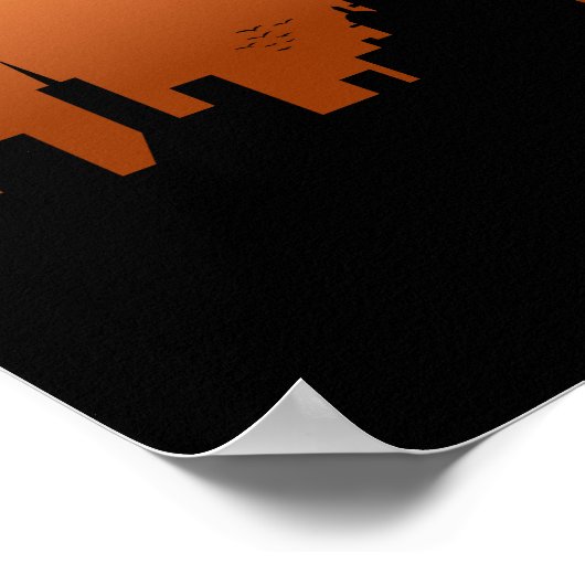 街の夕日 ポスター (角)