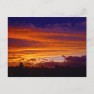 街の夕暮れ ポストカード