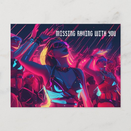 街の夜を楽しむ ポストカード (正面)