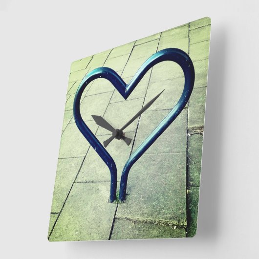 街の愛 スクエア壁時計 (傾斜)