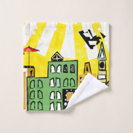 街の日差し ウォッシュタオル