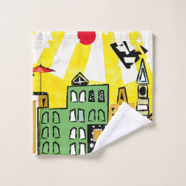 街の日差し ウォッシュタオル