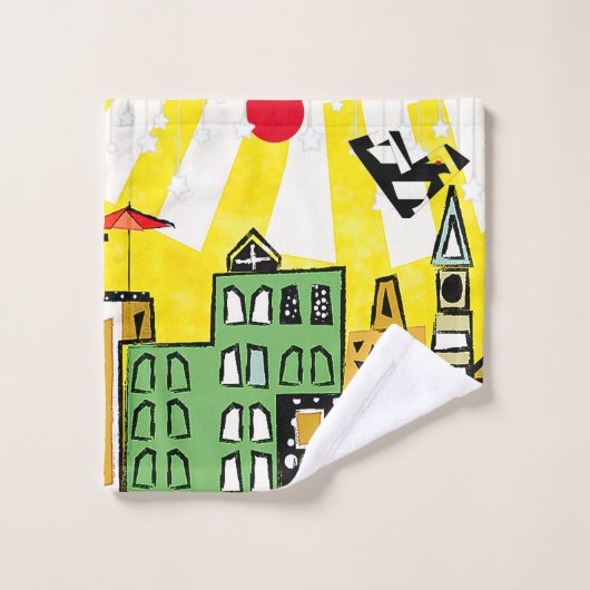 街の日差し ウォッシュタオル (ウォッシュタオル)