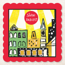 街の日差し ペーパーコースター