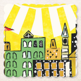 街の日差し ペーパーコースター