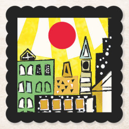 街の日差し ペーパーコースター